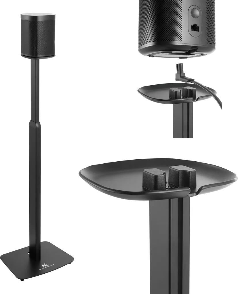 Pieds Sonos One SL stables pour cacher les câbles - Maclean Noir