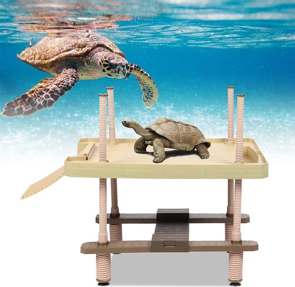 Schildkröte Freizeitpark Sonnenbankplattform Schwimmende Insel Brasilianischer Klettertank Landschaft Große Reptilienpier Amphibien Freizeittisch...