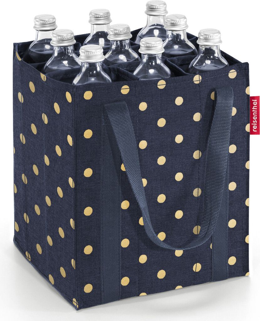 reisenthel bottlebag metallic dots blue