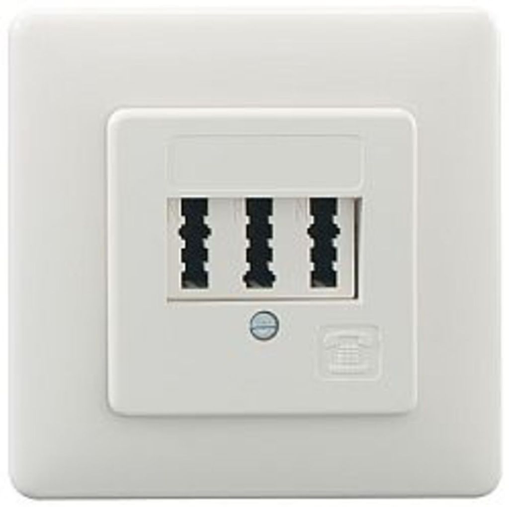 Rutenbeck Anschlussdose: TAE 3 x 6 NFN UP, reinweiß Produktbild 