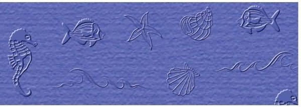 Prägekarton Elegance 220g/qm 23x32cm VE=5 Blatt Maritim dunkelblau