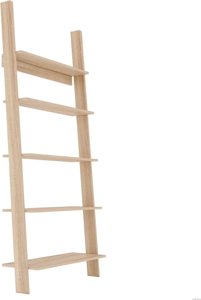 Étagère échelle à 5 niveaux : meuble de rangement en bois Modèle Loft