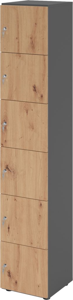 Hammerbacher Schliessfachschrank 6OH 6xDS gp/ei