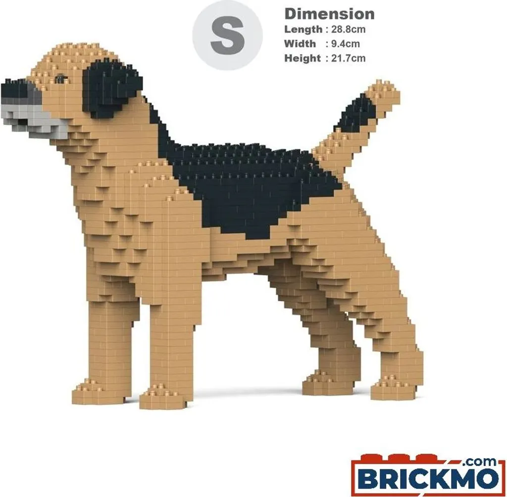 Border Terrier JEKCA avec Système de Verrouillage - Statuette de Chien