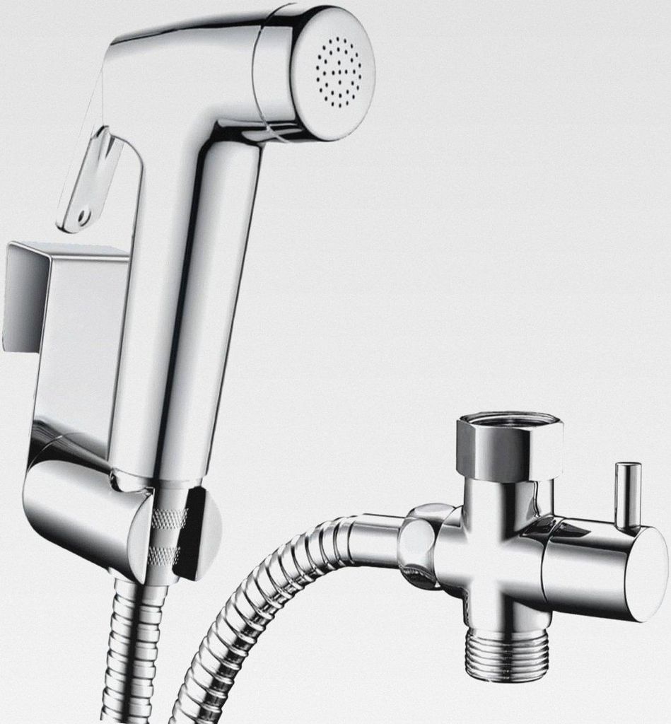 Bidet-Sprühgerät aus Edelstahl mit flexiblem Schlauch und Ventil