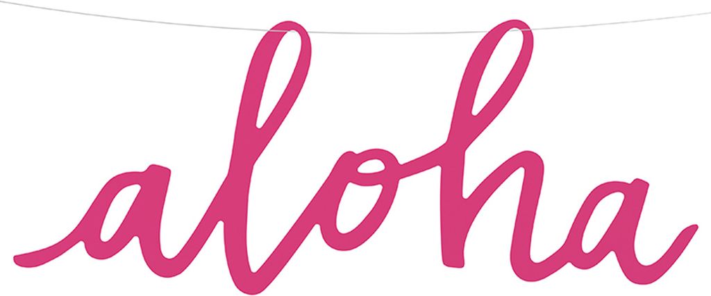 1 Aloha Banner zum Aufhängen Produktbild 