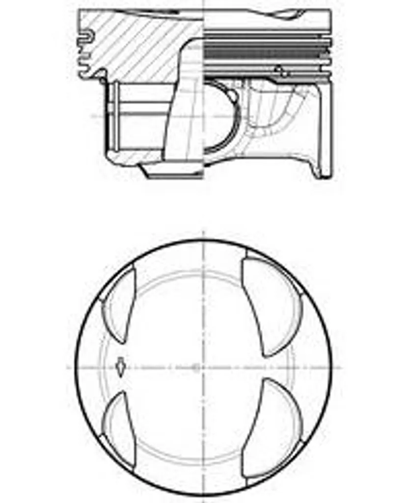 Piston de moteur thermique KOLBENSCHMIDT compatible Golf Sportsvan