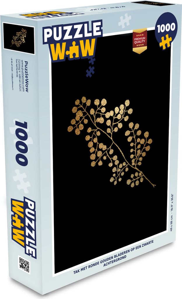 MuchoWow Puzzle 1000 Teile Gold - Blätter - Zweig - Spielzeug - Alt und Jung - Spiele - Puzzeln