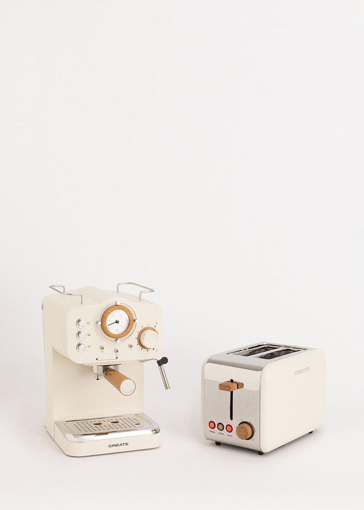 Pack TOAST RETRO Toaster + THERA RETRO Espresso-Maschine mit mattem Finish