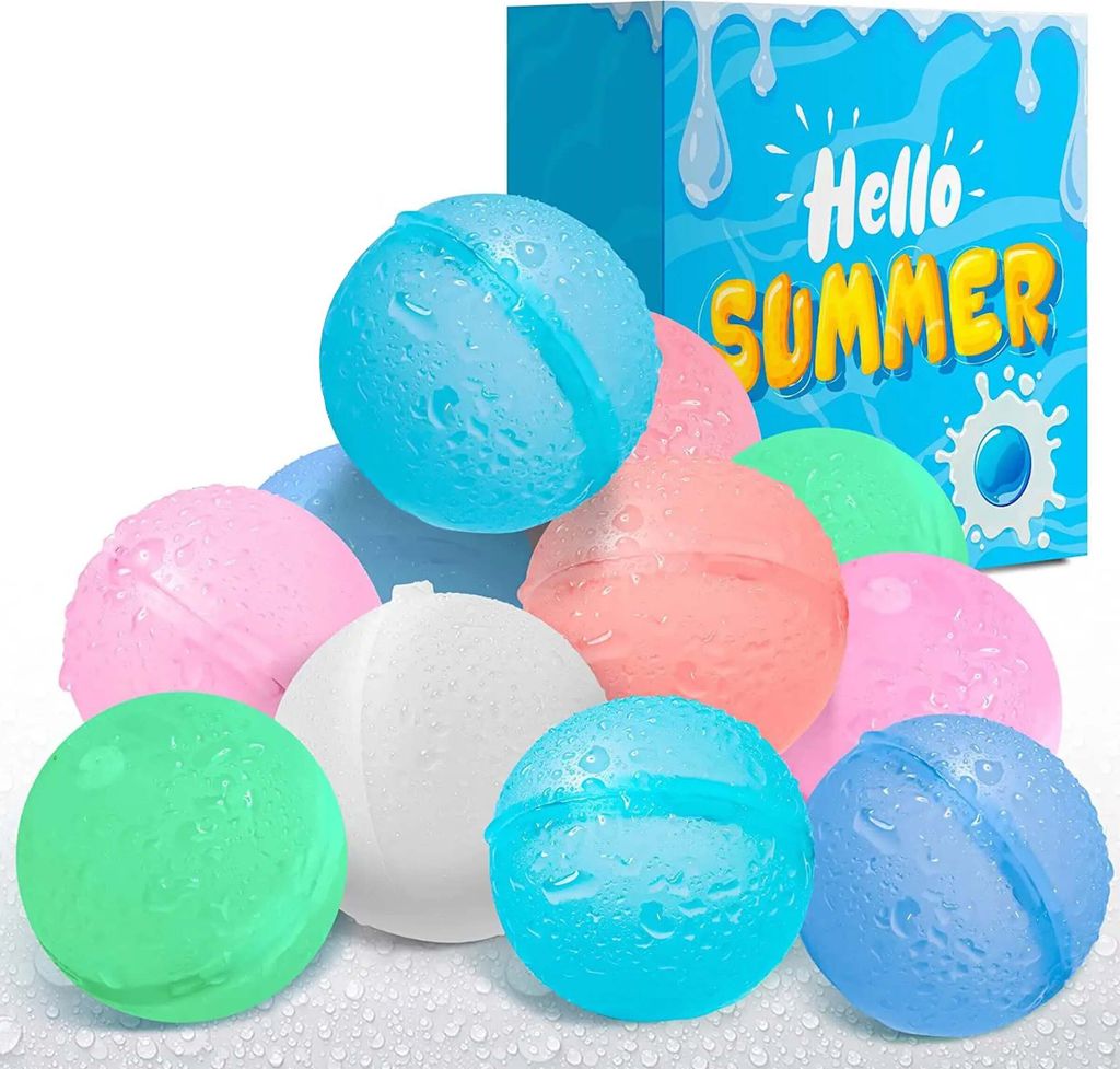 Wasserbomben Wiederverwendbar - 12 Stück Magnetische Spaßbälle Für Pool & Strand