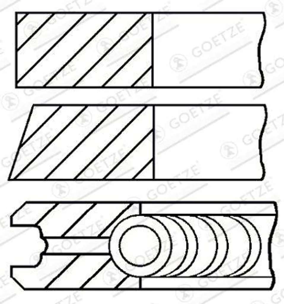 Segments de piston haute durabilité OE 630546 pour Corsa et 206