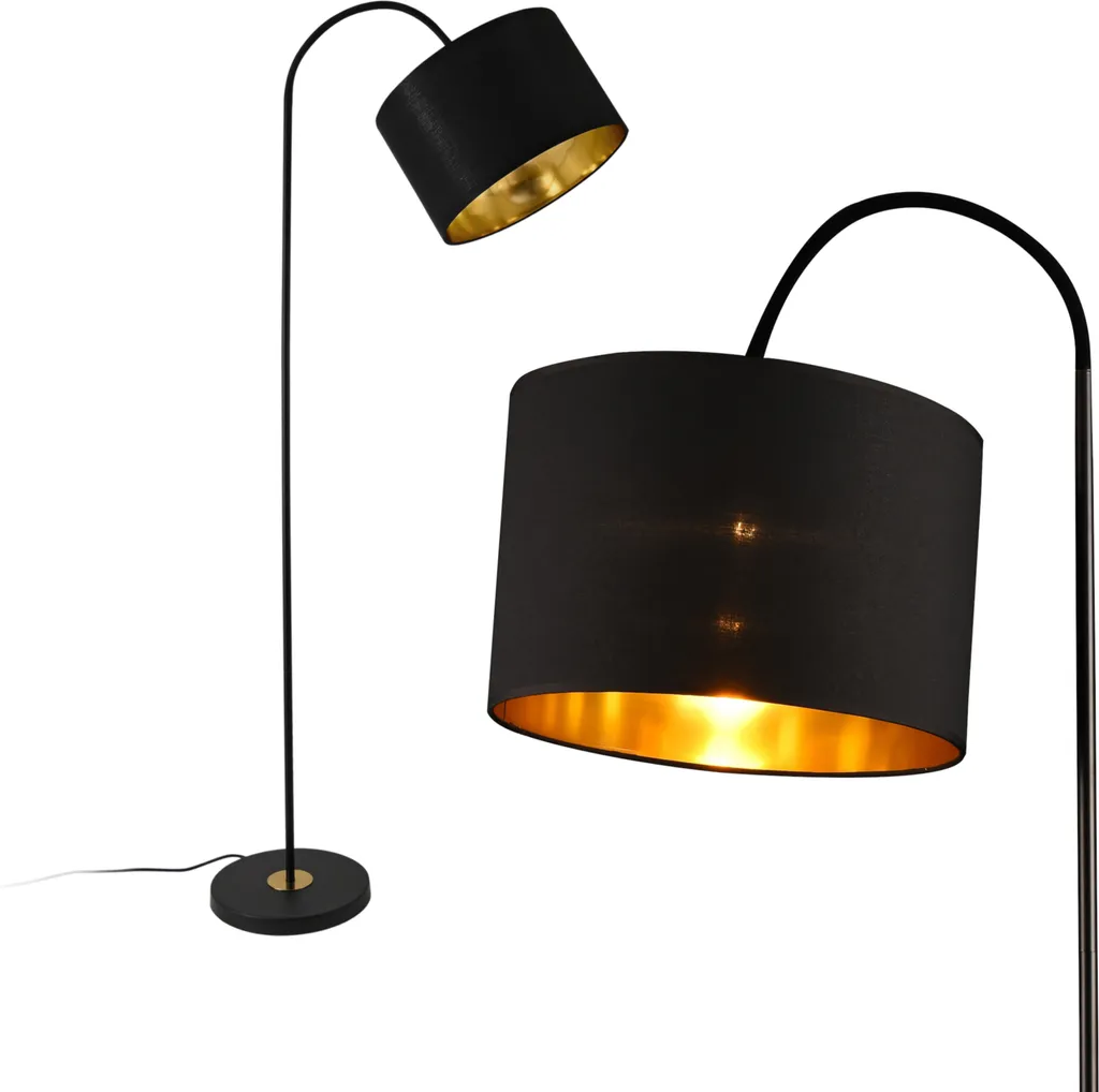 Lampadaire Toledo Noir 173cm : Solution Éclairage Directionnel Métal
