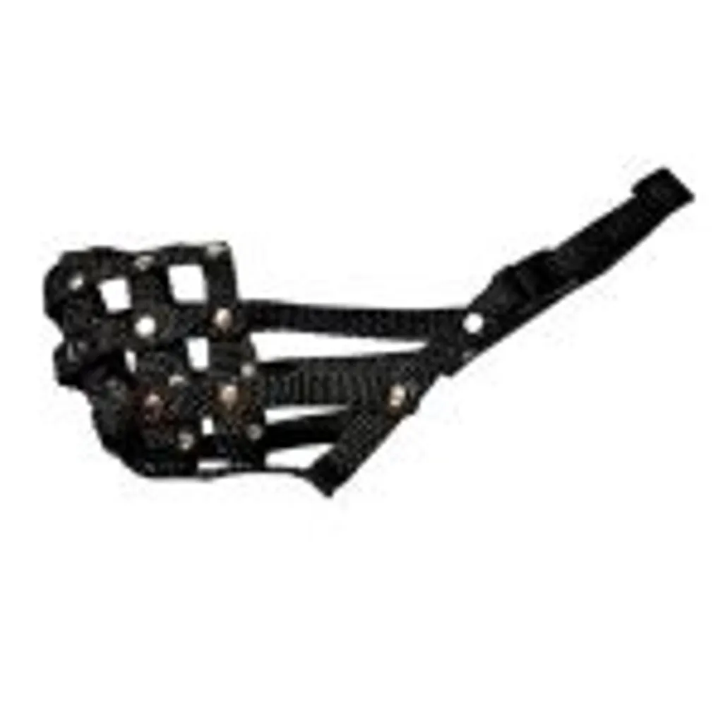 Museruola Palkar Taglia 1 in Nylon Nero 18x6cm per Cani Piccoli