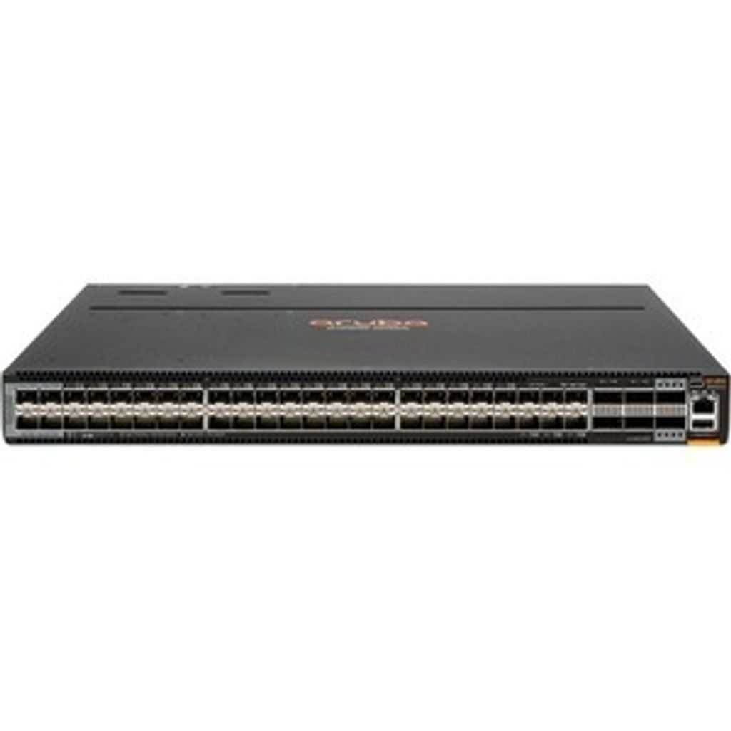 HPE Aruba Networking CX 8360-48Y6C v2 48p 25G SFP/SFP+/SFP28 4 Sec 6p 100G QSFP+/QSFP28 2 Sec Switch, 4800 Gbit/s, 1309 Mpps, 32 MB, BGP4, MPLS, OS...
