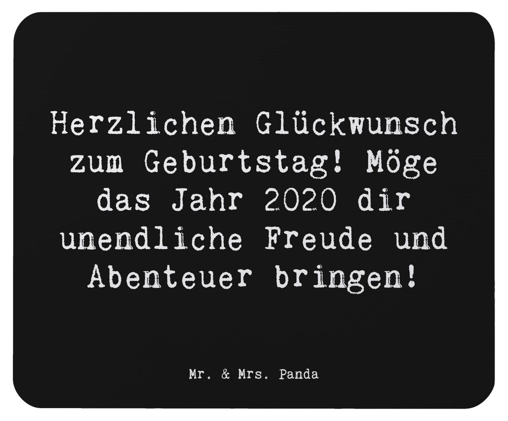 Mr. & Mrs. Panda Mousepad Spruch 2020 Geburtstag Freude - Schwarz - Geschenk, Glückwunsch, Geburtstagswünsche, mousematte, Mouse Pad, Geburtstags...