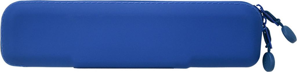 Silikon Feste Farbe Weiche Bleistiftkoffer kreativer Schreibkapazitätsbeutel mit großer Kapazität-Blau ,Größen:S