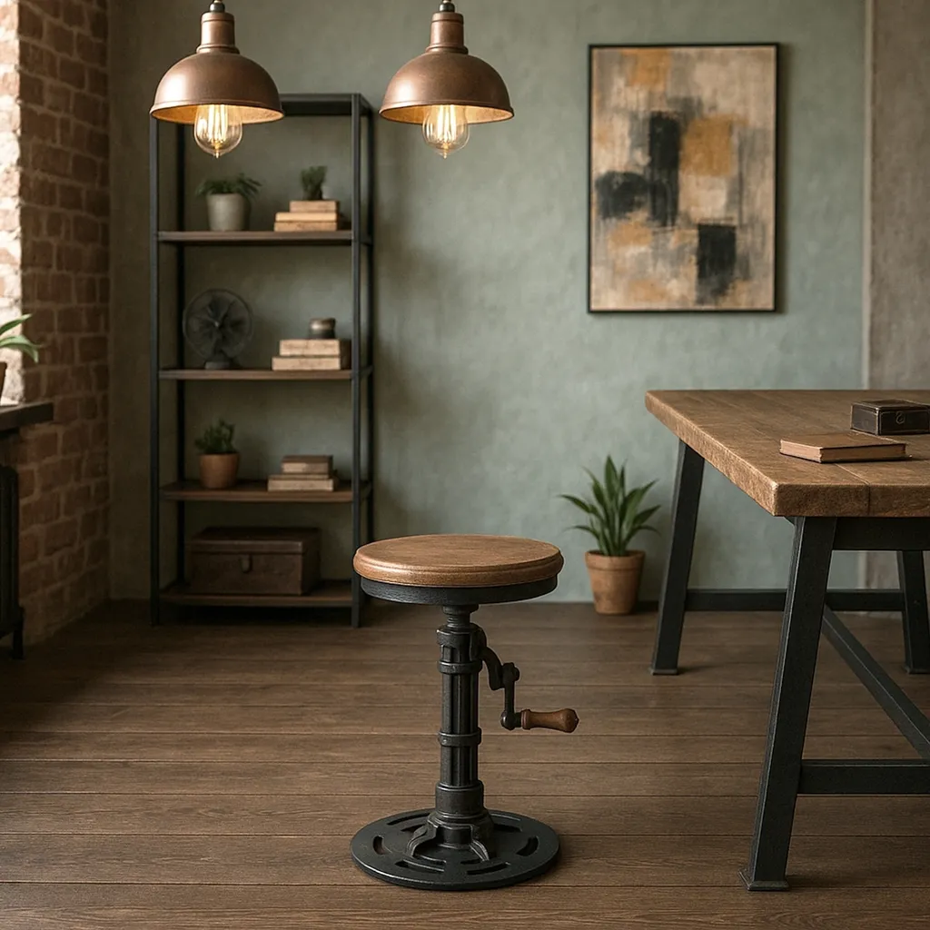 Tabouret de bar stable et réglable Zunor - Solution ergonomique style vintage