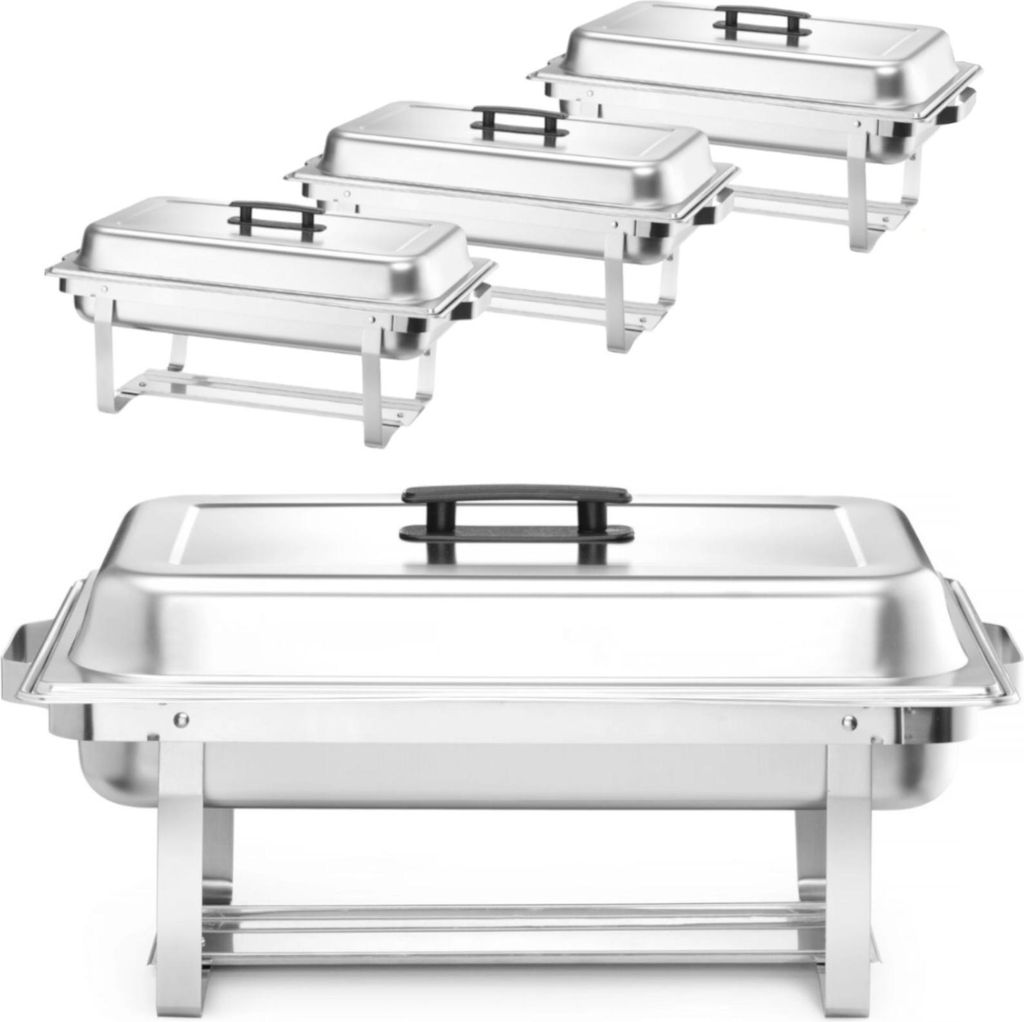 Speisenwärmer Bain-Marie Buffet für Pasta GN 1/1 STAHL - SET MIT 4 Stk.