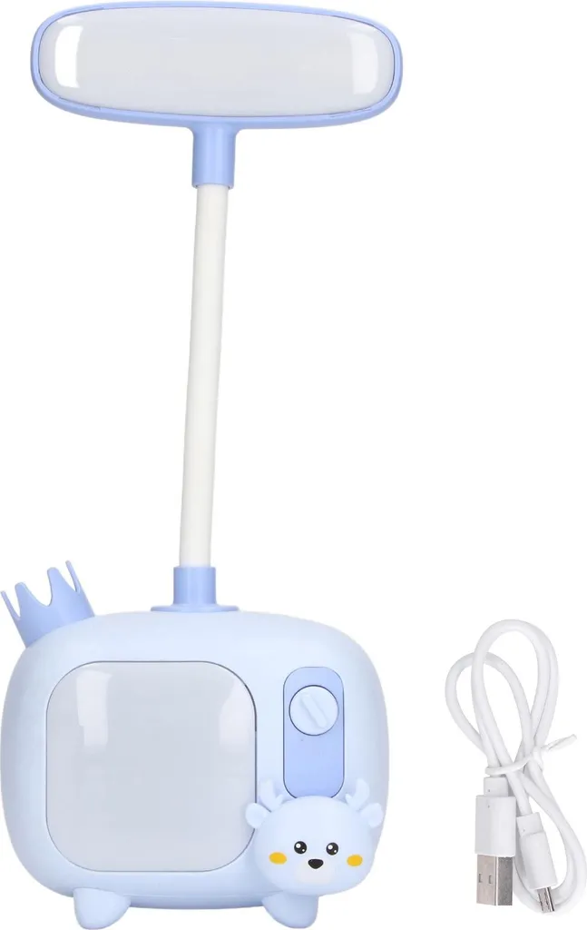 Lampada LED Design TV Blu | Silicone e Collo d'Oca per Smart Working