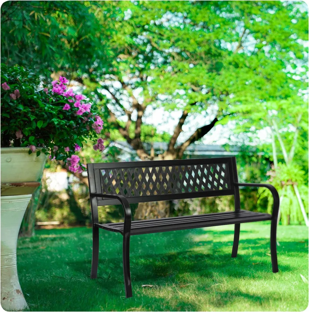 Banc extérieur robuste Clover 125 cm - Assise ergonomique et design