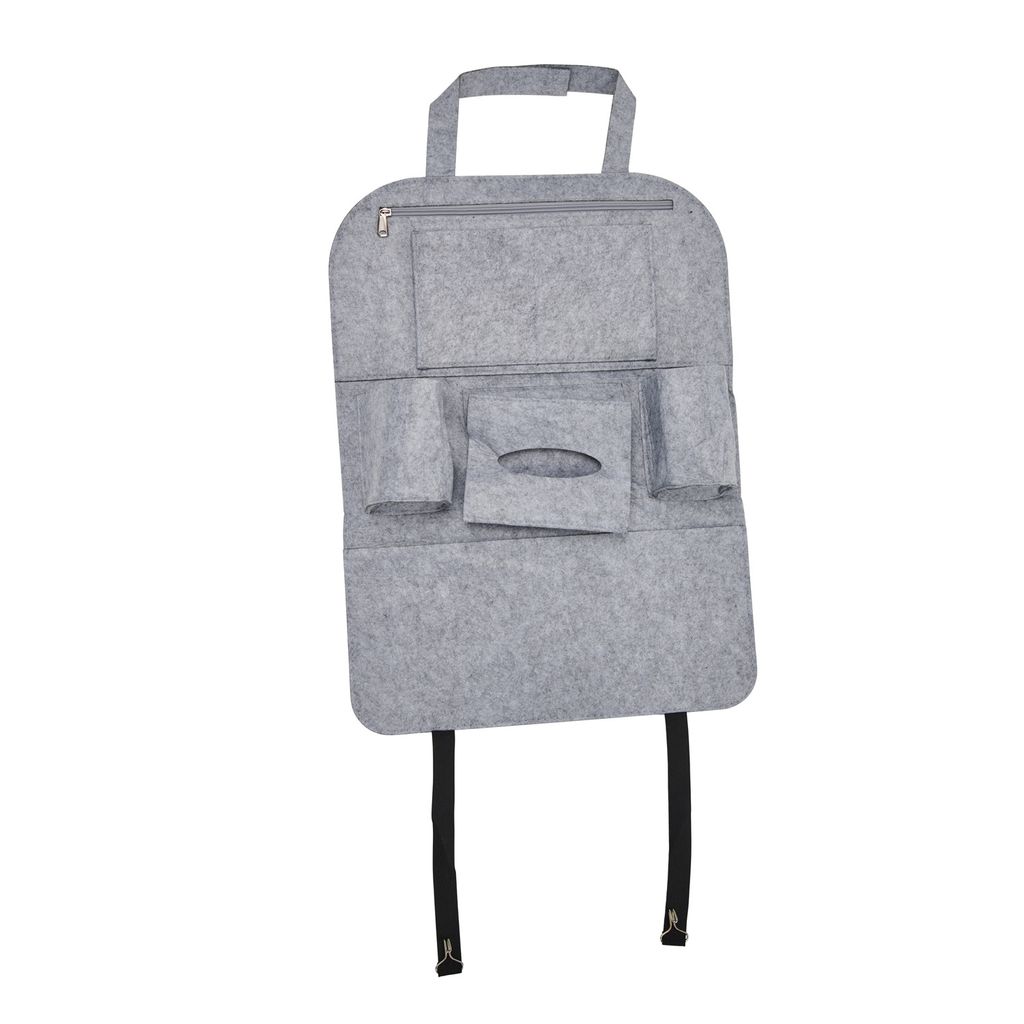 ONVAYA Organizer für Autositze | grau | Rücksitztasche mit 7 Taschen | Rücksitzorganizer | Multitasche | Rückenlehnentasche | Filz | ca. 40 x 5...