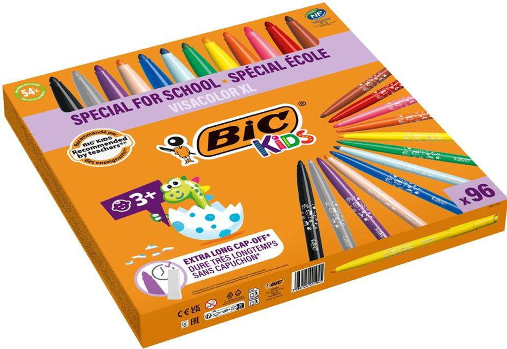 BIC KIDS Fasermaler Visacolor XL 96er Klassenpackung