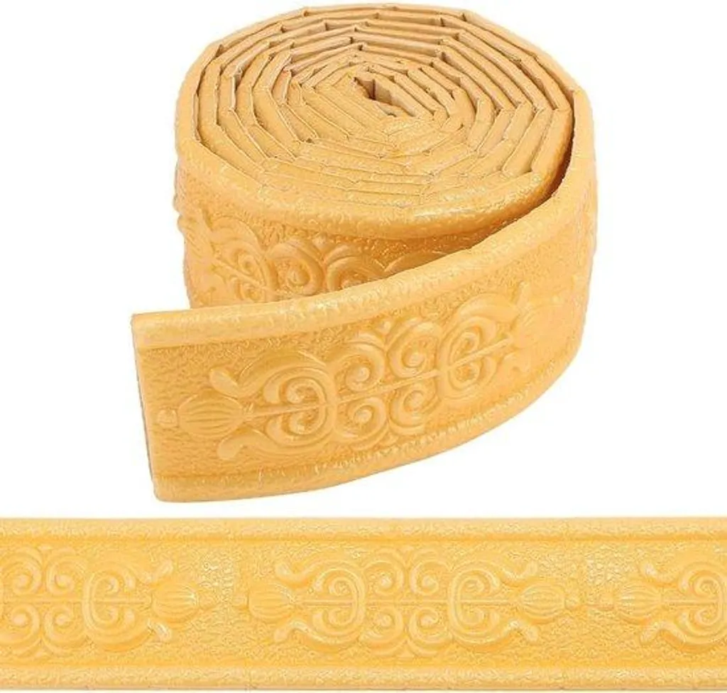Bordure murale mousse XPE autocollante - Relief 3D aspect or luxueux