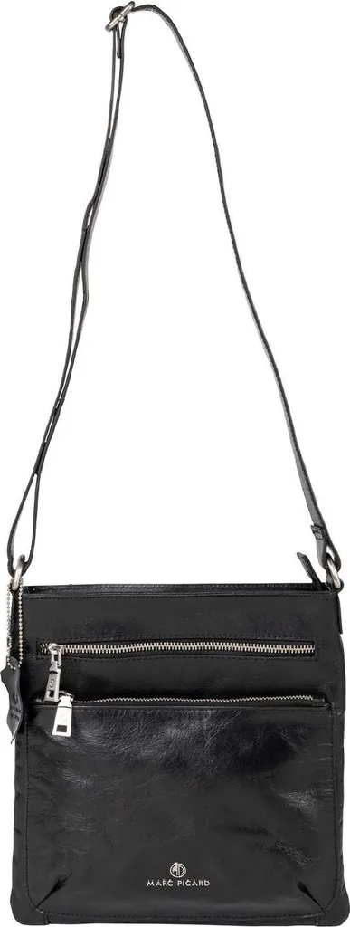 Borsa a Tracolla Marc Picard Firenze Pelle Nera - Ideale per Viaggi