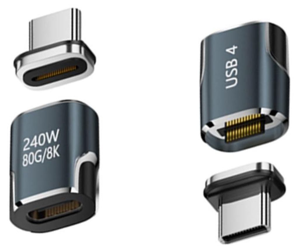 INF Magnetischer USB-C Adapter Aluminium 240W PD 80Gbps 8K für Laptop Grün