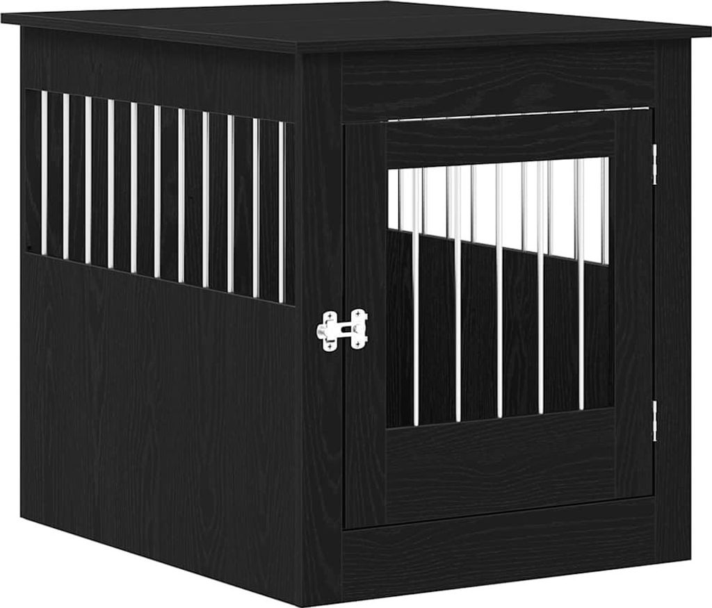 vidaXL Hundebox Möbel Schwarze Eiche 64,5x80x71 cm Holzwerkstoff