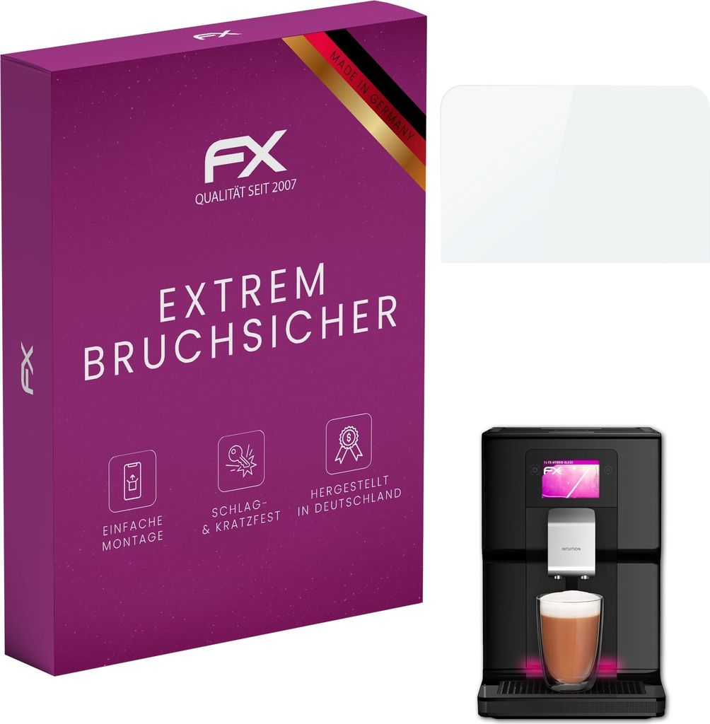 atFoliX FX-Hybrid-Glass Displayfolie kompatibel mit Krups Intuition Preference (EA873) Glasfolie