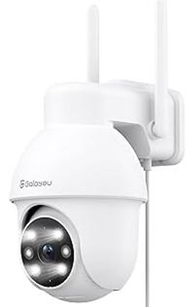 GALAYOU 2K Überwachungskamera Aussen, PTZ Outdoor WLAN IP Kamera überwachung außen, WiFi Dome Camera mit Farbiger Nachsicht, Zwei-Wege-Audio Y4