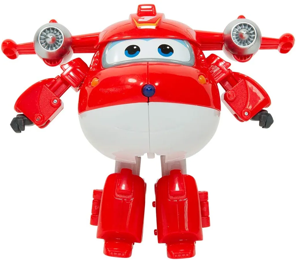 Jouet Durable Jett Super Wings 12 cm : Robot Transformable Sans Pile