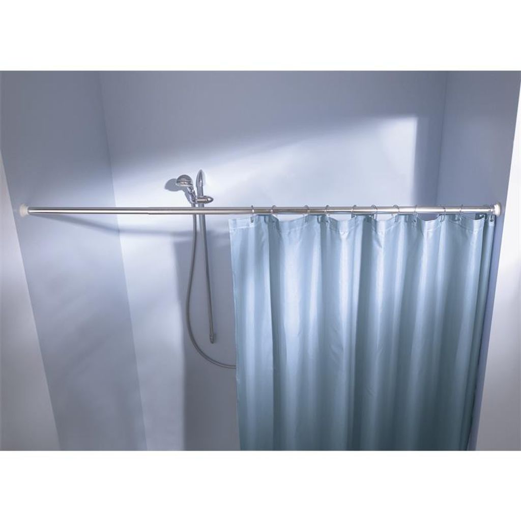 Kleine Wolke Federstange für Duschvorhang 75 - 125 cm / Ø 2,1 cm / chrom