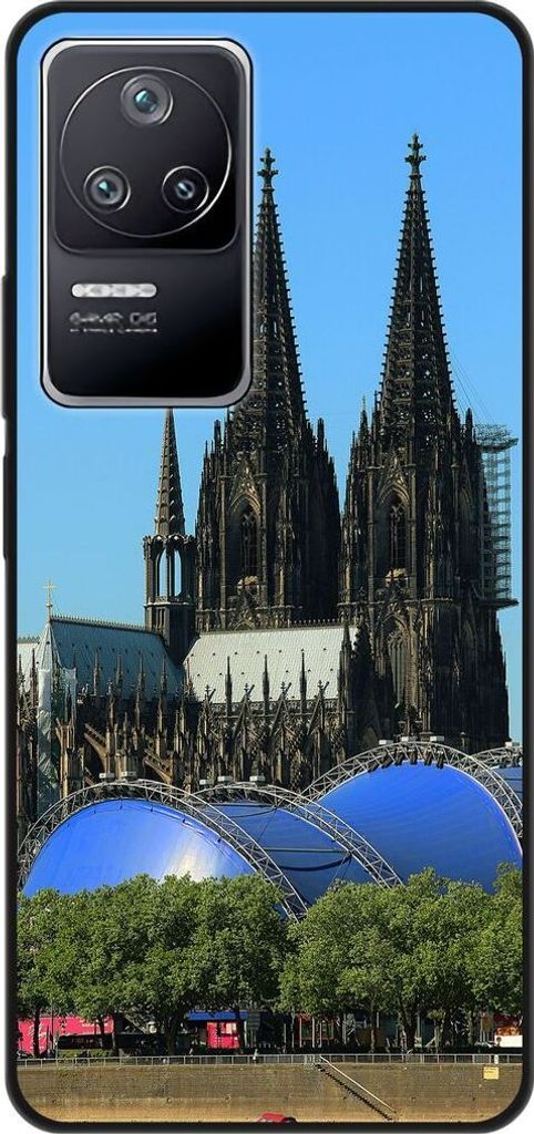 König Design Hülle kompatibel mit Xiaomi Poco F4 Kunststoff Soft Handyhülle - Handy Case Kölner Dom
