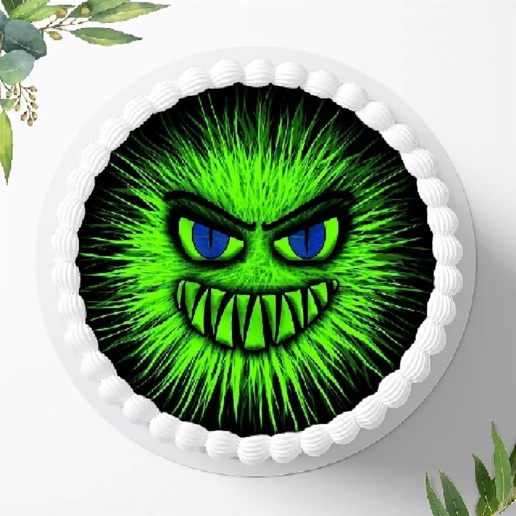 Für die Geburtstags Torte ein Tortenaufleger, Zuckerbild mit dem Motiv: Halloween , Essbares Foto für Torten, Fondant, Ø 20cm, 4631