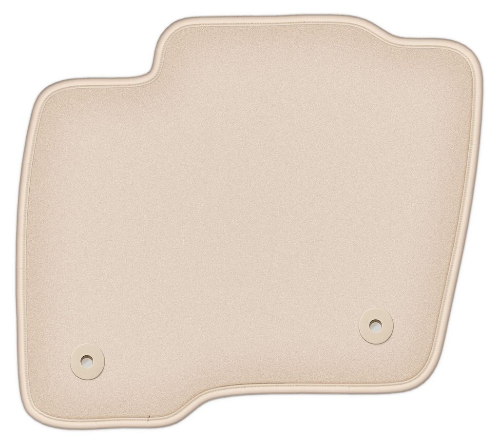 DURBAN Beige Velours-Fahrerfußmatte für Ford Edge MK2 SUV (2014-)