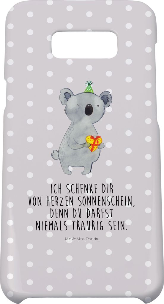 Mr. & Mrs. Panda Samsung Galaxy S8 plus Handyhülle Koala Geschenk - Grau Pastell - Geburtstag, Handycover, Cover, Party, Hülle, Handy