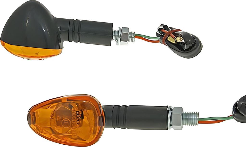 Blinker Set M10 schwarz Doozy orange, lang