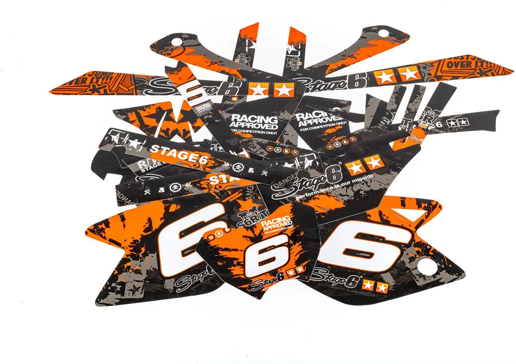 Kit déco Stage6 Orange Black pour Rieju MRT : Solution anti-rayures