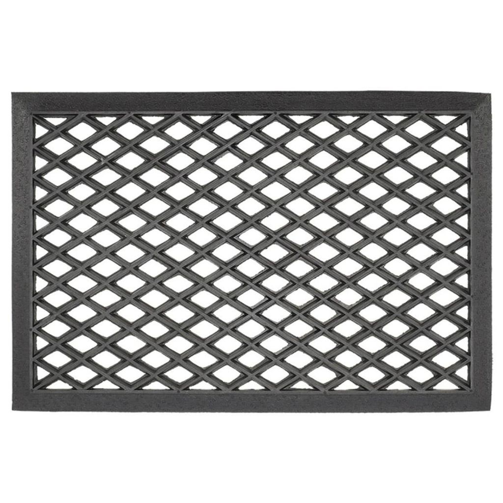 Esschert Design Fußmatte Rhombus schwarz Gummi 39,5 cm x 59,5 cm Deko