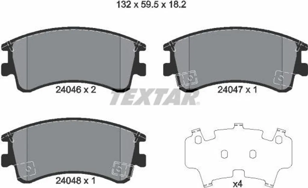 Kit plaquettes de frein Textar 2404601 pour entretien Mazda 6 berline