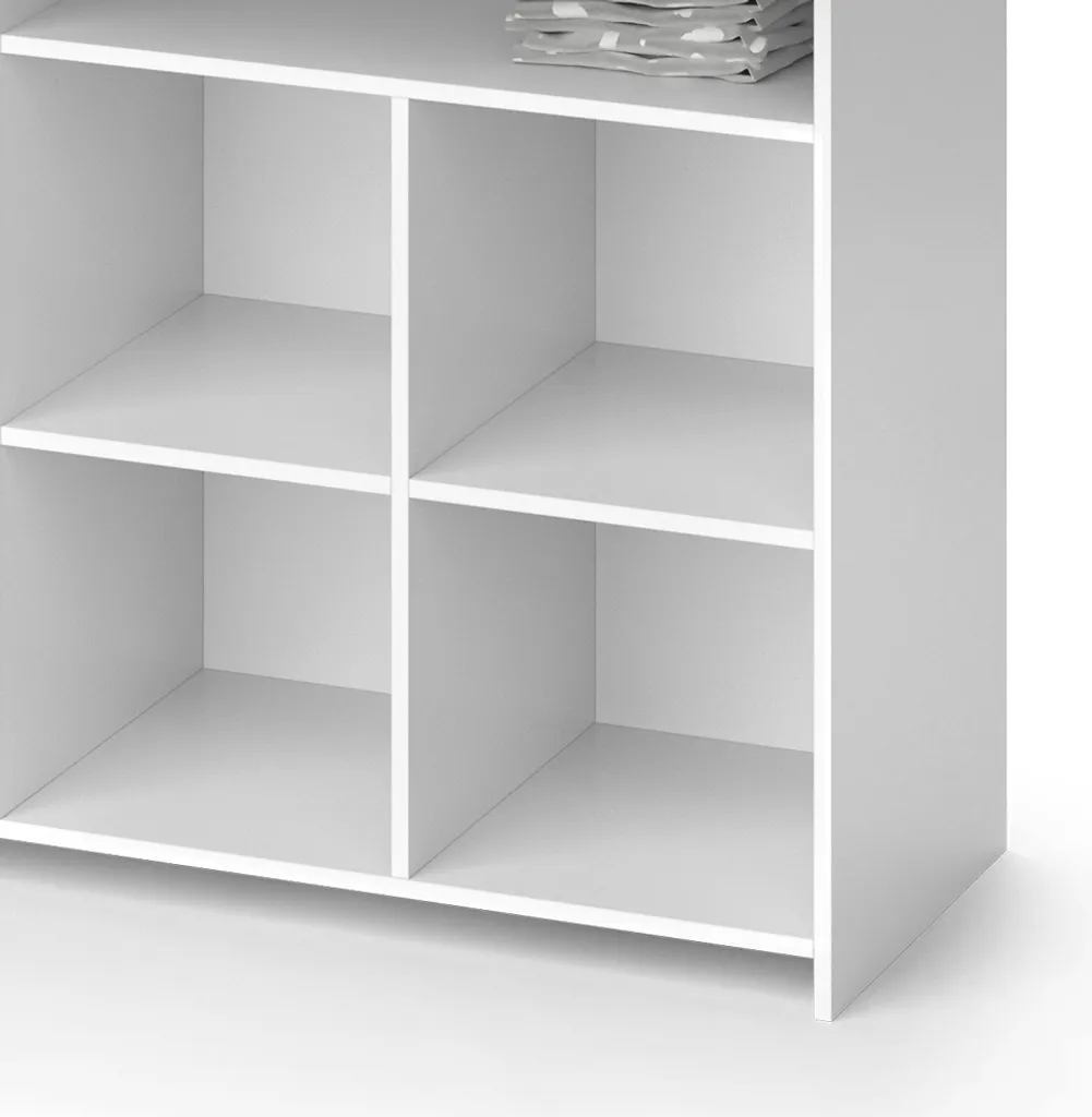 Table à langer commode blanche avec rangements pliants Vicco Oskar