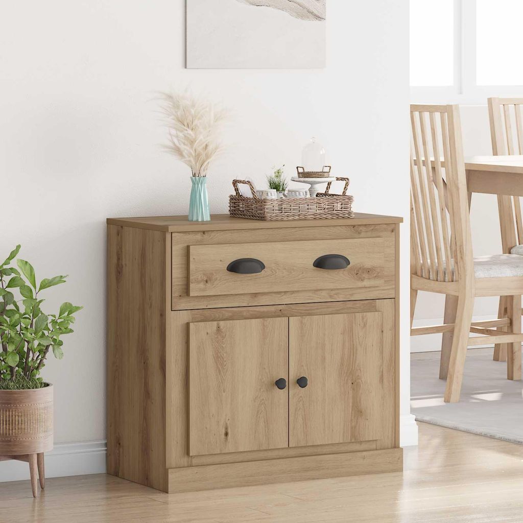 vidaXL Vysoká skriňa Artisan – dub 70 x 35,5 x 67,5 cm Obrázok produktu 