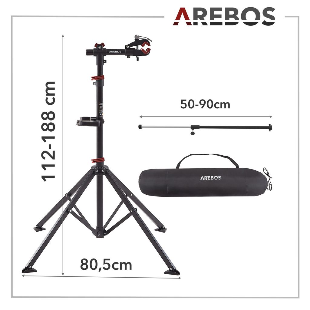 AREBOS Support de montage pour vélo pivotant à 360°