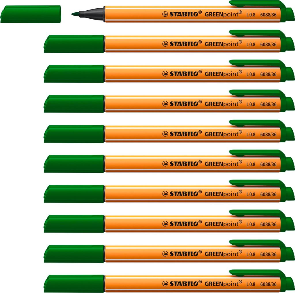 STABILO GREENpoint stylo fin Vert 1 pièce(s) Image du produit 