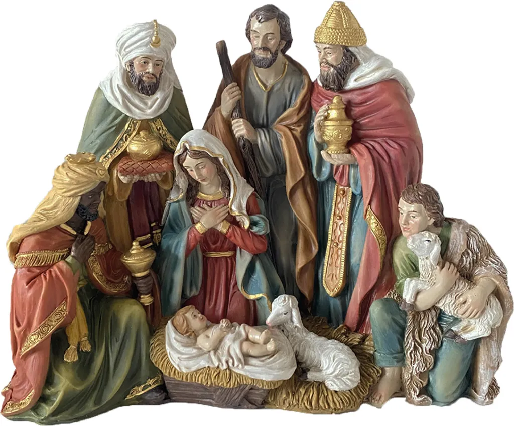 Decorazione Natale Sacra Famiglia FADEDA: Design Elegante 20cm