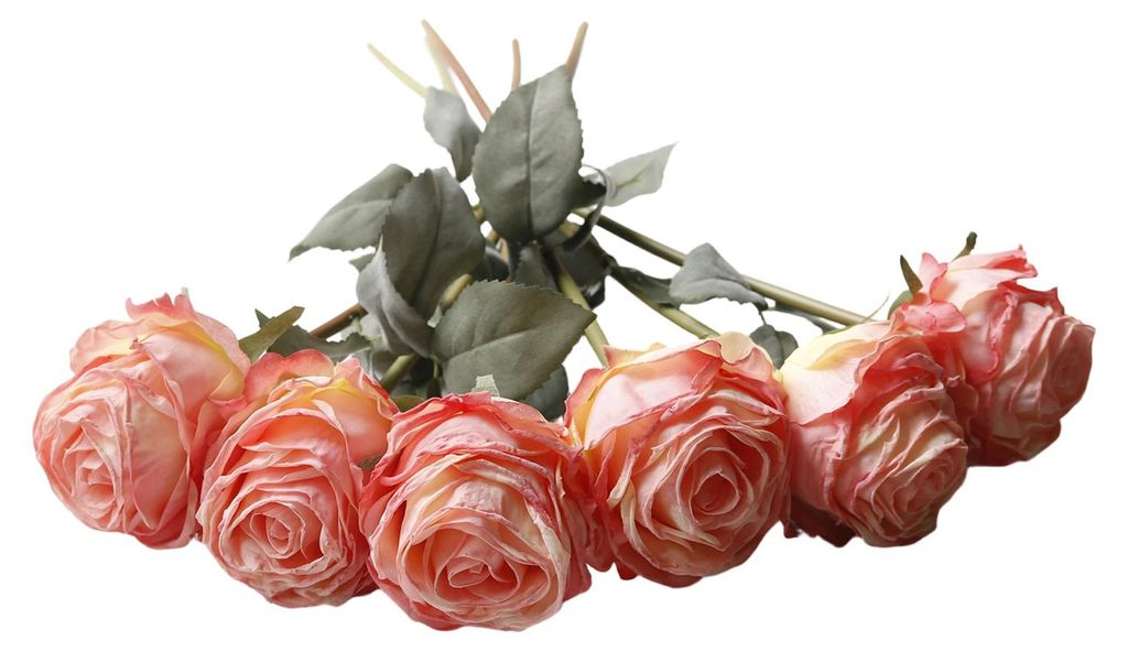 Künstliche Rose, realistische Seidenrose mit Stiel, ideal für DIY-Hochzeitssträuße, Tischdekorationen und Blumenarrangements für Zuhause und P...