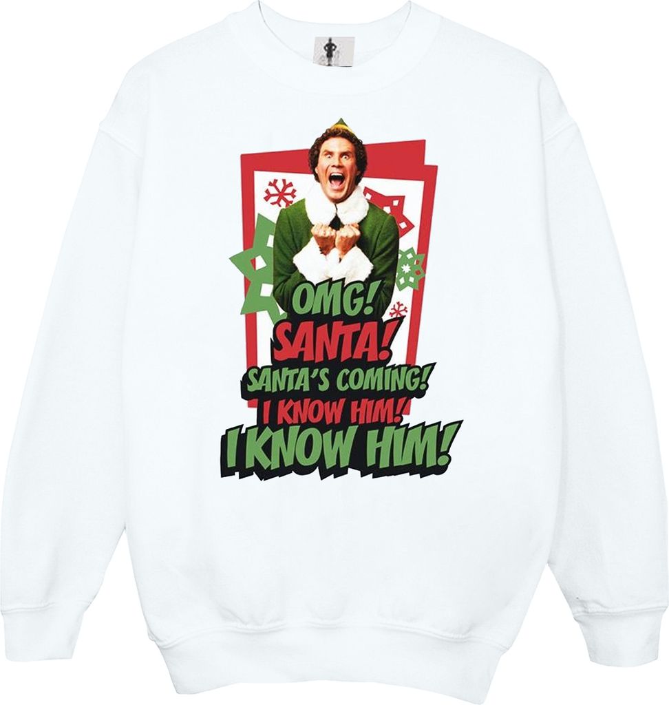 Elf - "OMG Santa" Sweatshirt für Herren BI21905 (3XL) (Weiß)