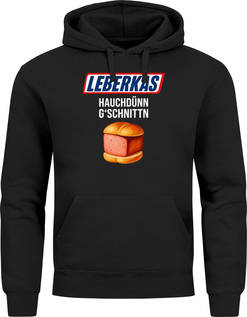 Hoodie Herren für das Leberkas Hauchdünn Ersatz Tracht Pullover Volksfest Bierfest Outfit Spruch Lustig Moonworks